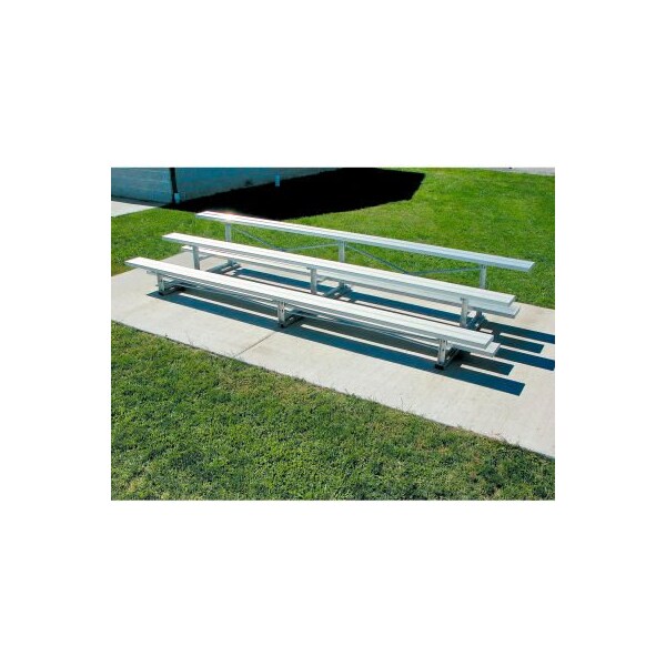 Gt Grandstands By Ultraplay 3 Row National Rep Aluminum Bleacher, 21' Long, Single Footboard NB-0321ASTD - main